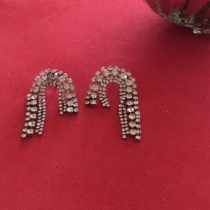 Shiny silver earrings